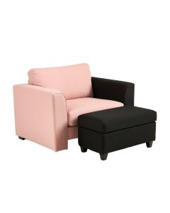 Kids Single Armrest Couch Sofa With Ottoman