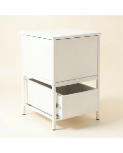 Birch Dell Freestanding Pull-Out Hamper Cabinet - White (synthetic illustration; no displayed measurements)