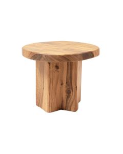 Cleveland Teak Slice End Table (synthetic illustration; no displayed measurements)