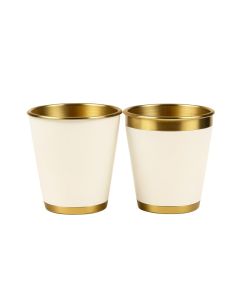 Aiden 2 Piece Metal Pot Planter Set