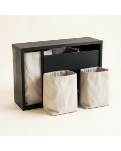 Vale Bend Laundry Sorting Station With Plain Removable Bags - Black (synthetic illustration; no displayed measurements)