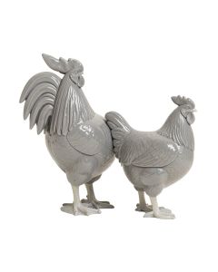 2 Piece Fabio Couple Rooster Set