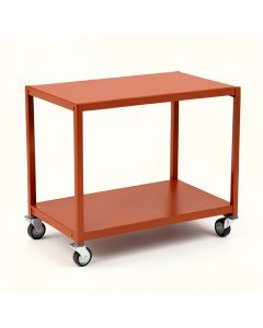 Holly Edge Empty Rolling Workshop Cart - Terracotta (synthetic illustration; no displayed measurements)