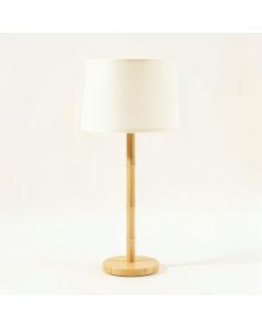 Spruce Crest Floor Lamp With A Plain Fabric Shade - Cream (synthetic illustration; no displayed measurements)