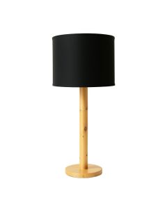 Ash Crest Floor Lamp With A Plain Fabric Shade - Black (synthetic illustration; no displayed measurements)