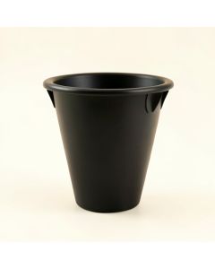 Bay Crossing Empty Railing Planter With Integral Brackets - Black (synthetic illustration; no displayed measurements)