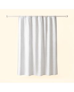 Hill Arc Shower Curtain Hanging Flat From A Plain Rod (synthetic illustration; no displayed measurements)