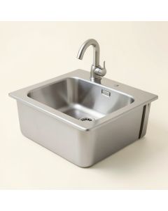 Kohler Tailor Large Single Basin Stainless Steel Sink With Large Flora Insert (synthetic illustration; no displayed measurements)