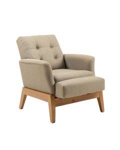 Basel 27 '' Wide Tufted Polyester Lounge Chair And Ottoman (synthetic illustration; no displayed measurements)