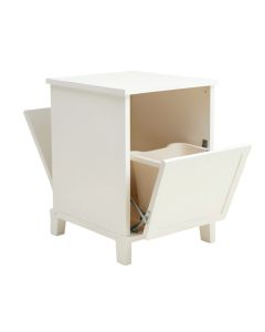 Stone Bend Freestanding Pull-Out Hamper Cabinet - White (synthetic illustration; no displayed measurements)