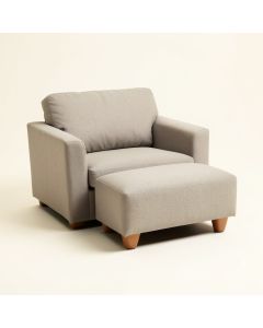 Mendonca Big Kids Loveseat Sofa And Ottoman (synthetic illustration; no displayed measurements)
