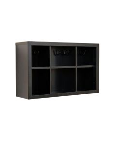 Slate Brook Wall-Mounted Entryway Organizer Shelf - Black