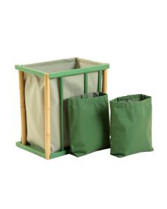 Flint Canyon Laundry Sorting Station With Plain Removable Bags - Green (synthetic illustration; no displayed measurements)