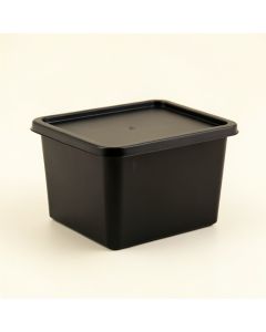 Clay Crest Closed Outdoor Storage Box - Black (synthetic illustration; no displayed measurements)