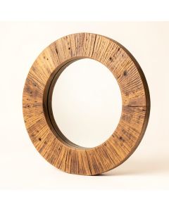 Mcmillen Driftwood Circular Sunburst Rustic Accent Mirror (synthetic illustration; no displayed measurements)