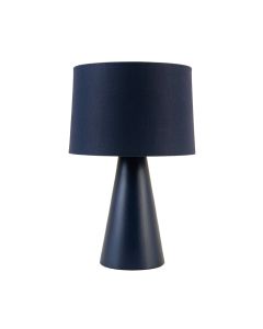 Dune Brook Table Lamp With A Plain Fabric Shade - Navy