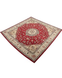 Power Loom Red/Beige/Gray Area Rug (synthetic illustration; no displayed measurements)