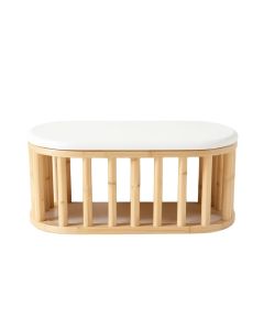 Heath Canyon Shoe Storage Bench - White