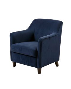 Ramas Upholstered Arm Chair In Navy Blue (synthetic illustration; no displayed measurements)