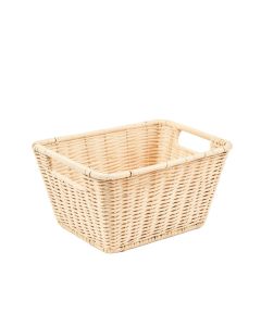 Reed Bridge Empty Storage Basket - White