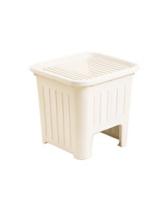 Ridge Bluff Closed Garden Compost Bin - White (synthetic illustration; no displayed measurements)