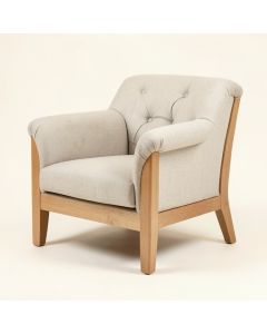 Popel 33 '' Wide Tufted Linen Armchair (synthetic illustration; no displayed measurements)