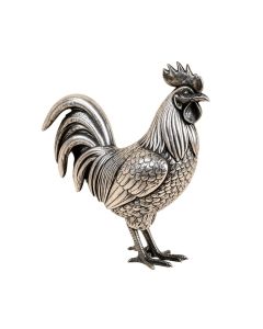 Plate Shape Print Rooster Metal Wall Décor