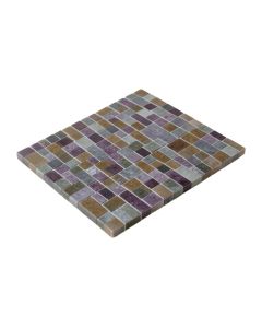 Midtown Sense Railroad Random Sized Glass Mosaic Tile In Gray/Brown