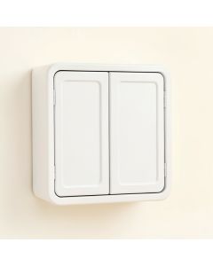 Vale Bridge Wall-Mounted Entry Cabinet - White (synthetic illustration; no displayed measurements)