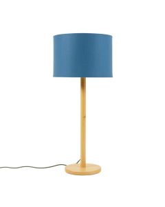 Oak Bluff Floor Lamp With A Plain Fabric Shade - Blue (synthetic illustration; no displayed measurements)