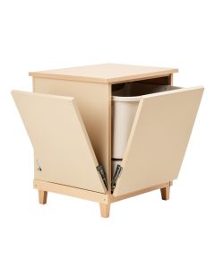 Glen Bend Freestanding Pull-Out Hamper Cabinet - Beige (synthetic illustration; no displayed measurements)