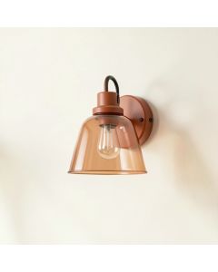 Fern Canyon Wall Sconce Mounted On A Plain Wall - Terracotta (synthetic illustration; no displayed measurements)