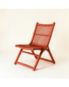 Hazel Bridge Folding Outdoor Chair - Terracotta (synthetic illustration; no displayed measurements)