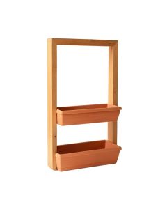 Stone Bluff Empty Vertical Garden Frame - Terracotta