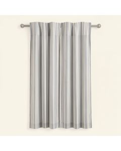 Stripe Solid Semi-Sheer Rod Pocket Curtain Panels (synthetic illustration; no displayed measurements)