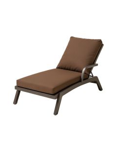 Achary Outdoor Reclining Chaise Lounge With Cushion
