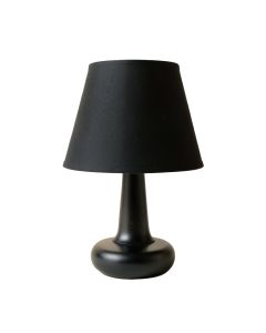Briar Arc Table Lamp With A Plain Fabric Shade