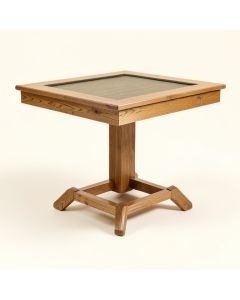 52 '' Oak Contemporary Folding Poker Table (synthetic illustration; no displayed measurements)