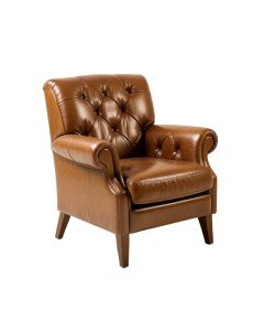 Colston 29 '' Wide Tufted Top Grain Leather Club Chair (synthetic illustration; no displayed measurements)