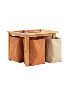 Sage Bridge Laundry Sorting Station With Plain Removable Bags - Terracotta (synthetic illustration; no displayed measurements)
