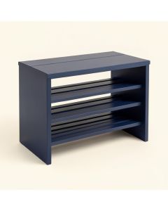 Meadow Arc Shoe Storage Bench (synthetic illustration; no displayed measurements)