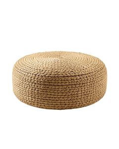 Mayes Round Water Hyacinth Woven Pouf