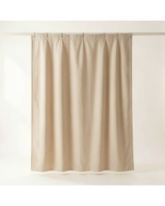Hazel Canyon Shower Curtain Hanging Flat From A Plain Rod - Beige (synthetic illustration; no displayed measurements)