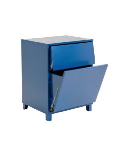 Reed Bluff Freestanding Pull-Out Hamper Cabinet - Blue