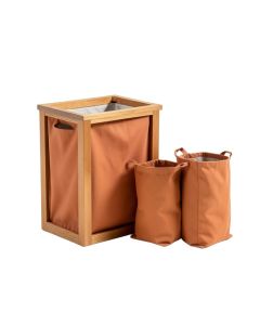 Lake Brook Laundry Sorting Station With Plain Removable Bags - Terracotta (synthetic illustration; no displayed measurements)