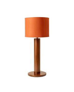 Linden Crossing Floor Lamp With A Plain Fabric Shade - Terracotta
