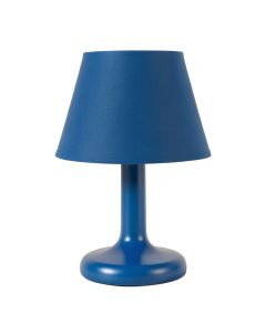 Willow Crossing Table Lamp With A Plain Fabric Shade - Blue