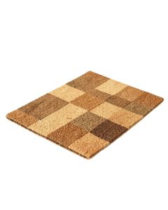 Nobhill Checkered Rubber Coir 36 In . X 24 In . Non-Slip Outdoor Door Mat