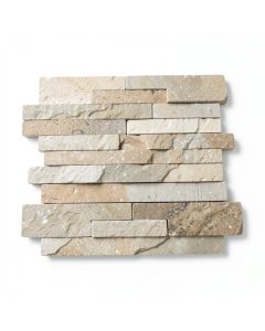 12 '' X 12 '' Travertine Stacked Stone Mosaic Tile (synthetic illustration; no displayed measurements)
