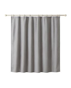 Ridge Branch Shower Curtain Hanging Flat From A Plain Rod - Gray (synthetic illustration; no displayed measurements)
